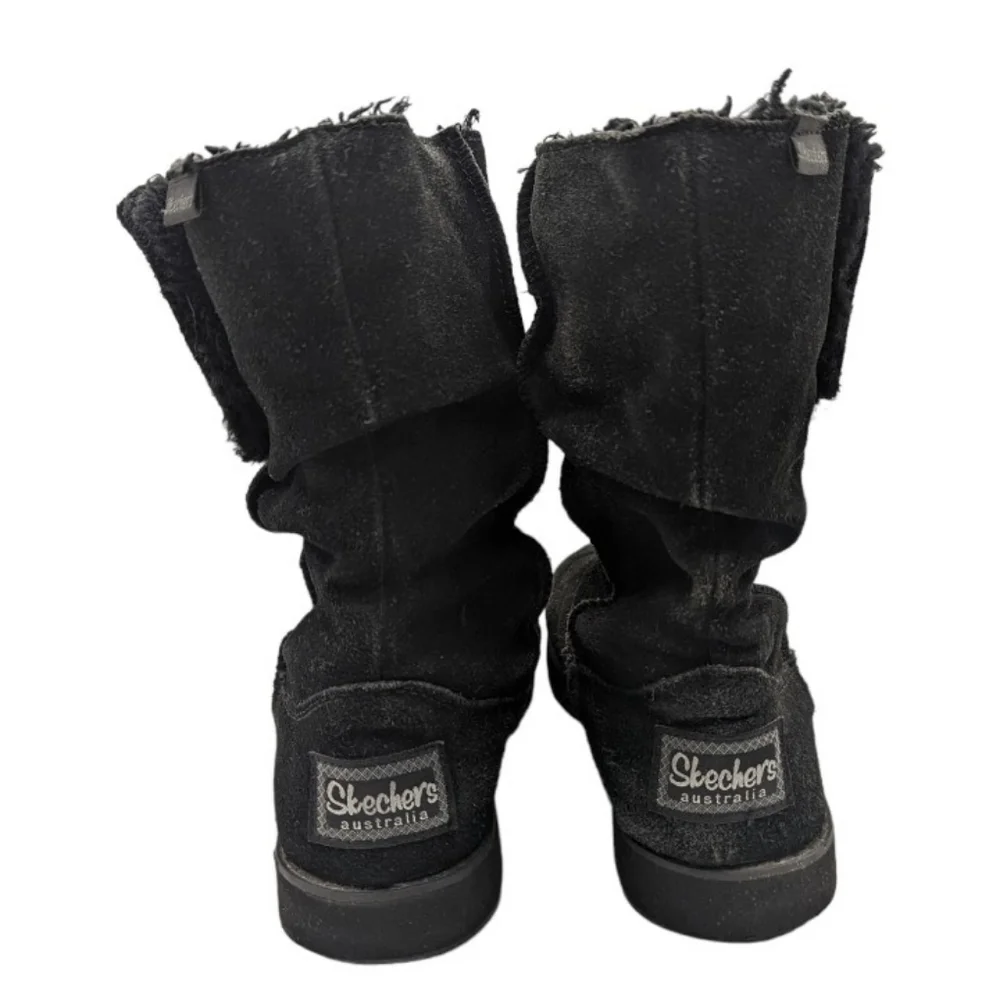 Skechers Women's Black Buttoned Winter Boots